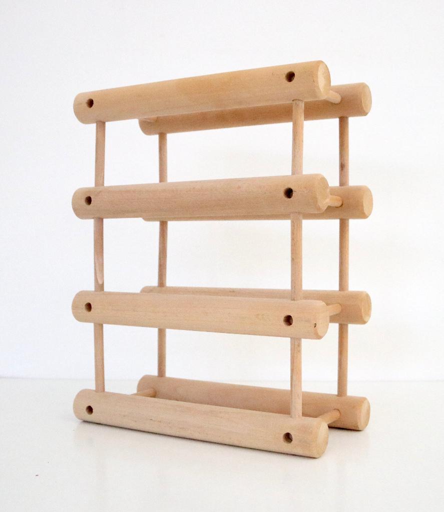 Vintage wijnrek nissen deens design, Ophalen of Verzenden, Hout