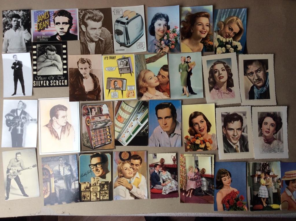 Postkaarten James Dean, clif richard enz..., Ophalen of Verzenden, 1980 tot heden, Ongelopen, Sterren en Beroemdheden