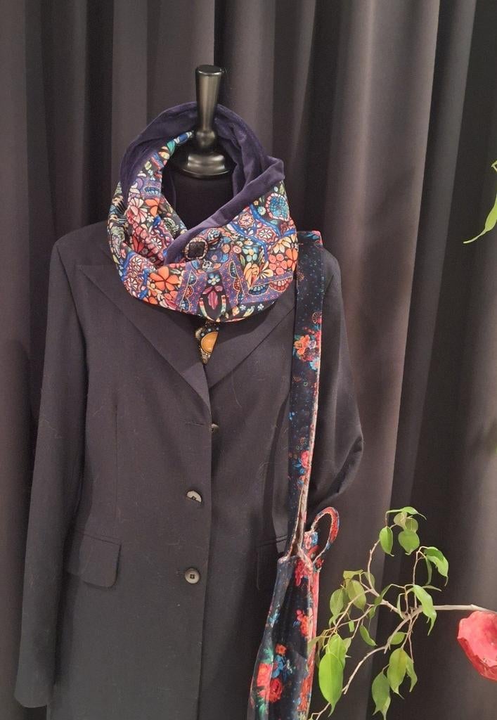 Snood en velours doublée, Enlèvement ou Envoi, Bleu