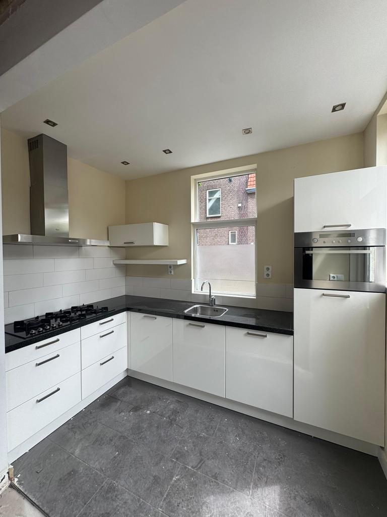 Nette Hoogglans Witte Hoekkeuken + Apparatuur + GEDEMONTEERD, Wit, Hoekkeuken, Graniet of Steen, Ophalen of Verzenden