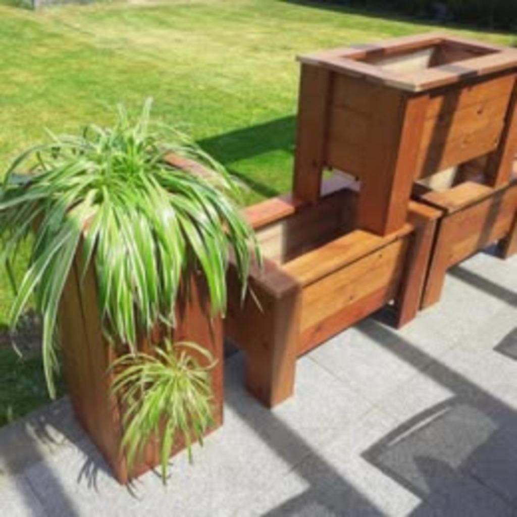 GRANDE JARDINIERE EN BOIS TRAITE, Comme neuf, 30 à 60 cm, Enlèvement, 60 à 100 cm