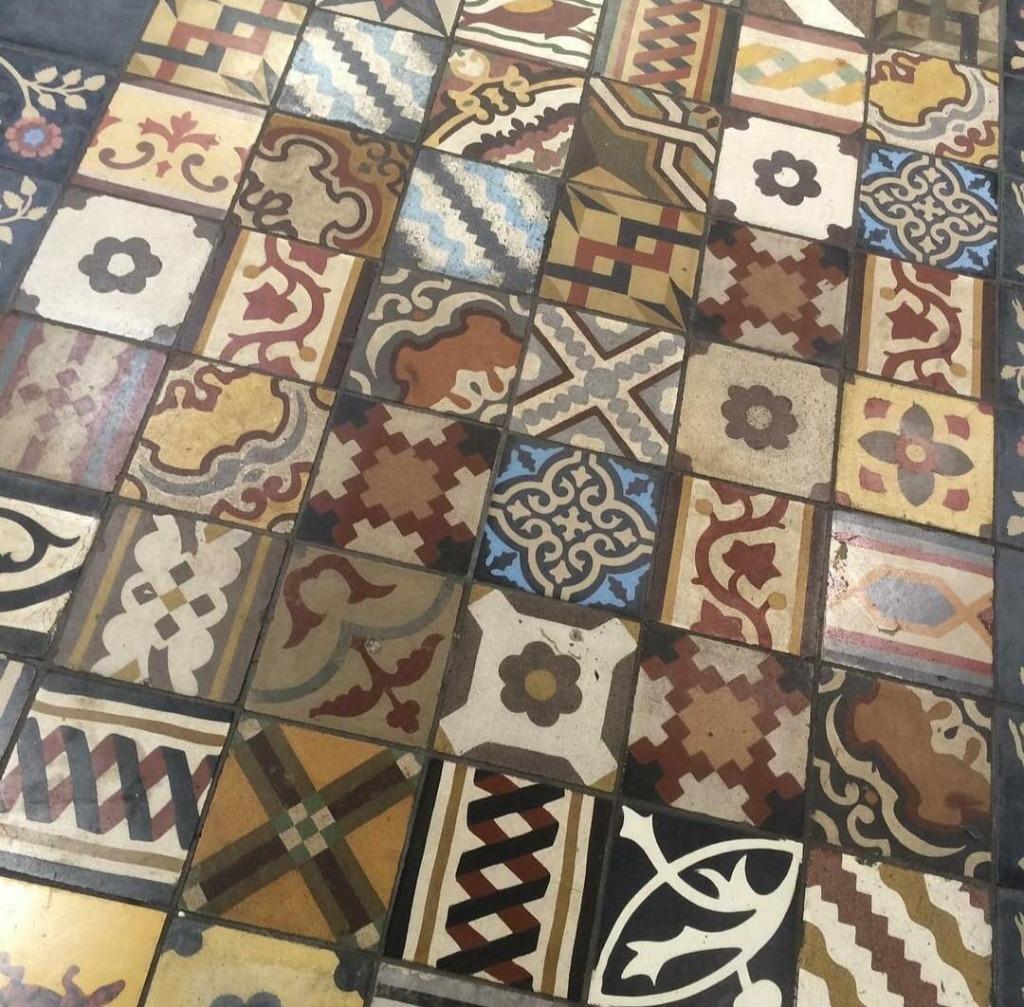 ANTIEKE CEMENTTEGELS UNIEKE MOTIEFMIX 20X20CM, Ophalen of Verzenden, Nieuw, Overige vormen, Overige materialen