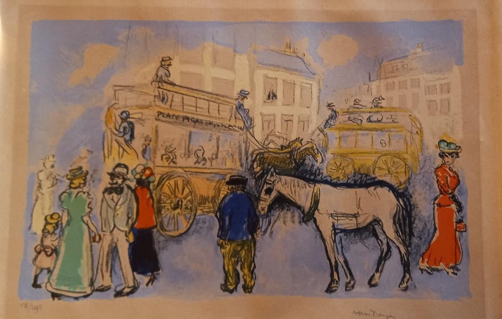 Kees Van Dongen- Place Pigalle, Antiek en Kunst, Ophalen of Verzenden