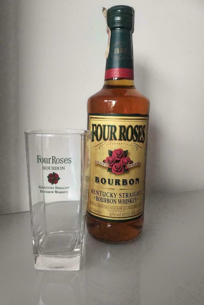 Four Roses Bourbon, Kentucky Straight, 40%, 700ml (1980), Overige gebieden, Overige typen, Nieuw, Ophalen of Verzenden