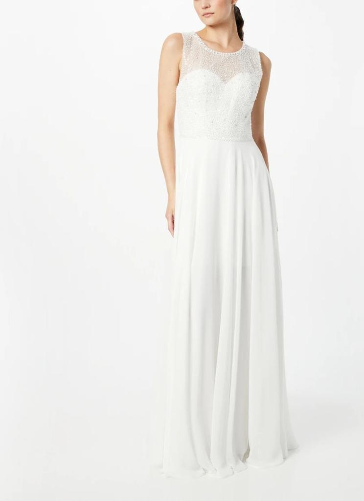 Robe blanche, belle avec parties transparentes, neuve,, ANDERE, Envoi, Neuf, Blanc