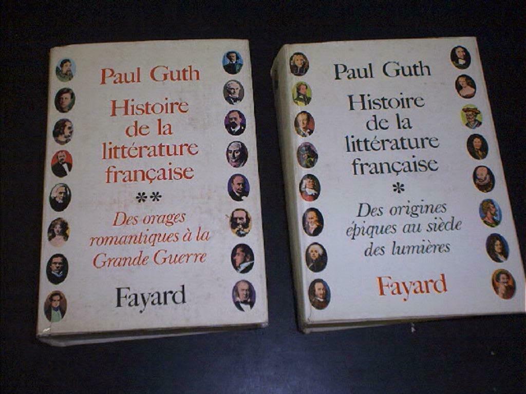 2 boeken Histoire de la litterature francaise (Paul Guth), Livres, Enlèvement ou Envoi, Utilisé