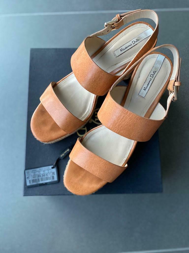 Sandalen Massimo Dutti, Kleding | Dames, Schoenen, Bruin, Zo goed als nieuw, Sandalen of Muiltjes, Ophalen of Verzenden