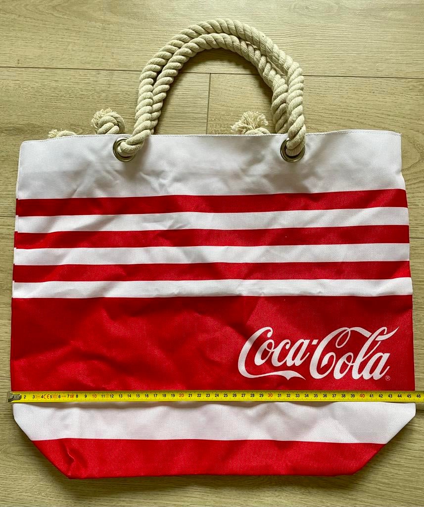 🆕 Coca-Cola (strand) tas, 40 tot 60 cm, Nieuw, Rood, 35 tot 55 cm