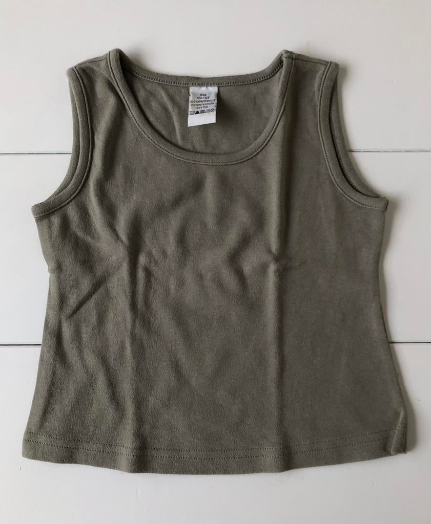 kaki singlet 122 128, Ophalen of Verzenden, Gebruikt, Meisje, Overige typen