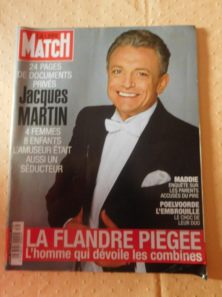 Paris Match décès de Jacques Martin, Enlèvement ou Envoi, Utilisé