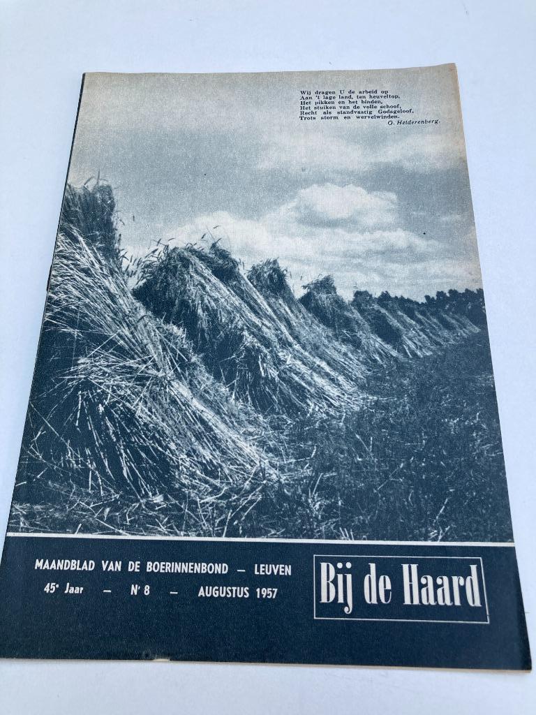 Bij de haard nr 8 1957 : Tollembeek, Tilquin, Lourdes, Dilbe, Ophalen of Verzenden, 1940 tot 1960, Tijdschrift