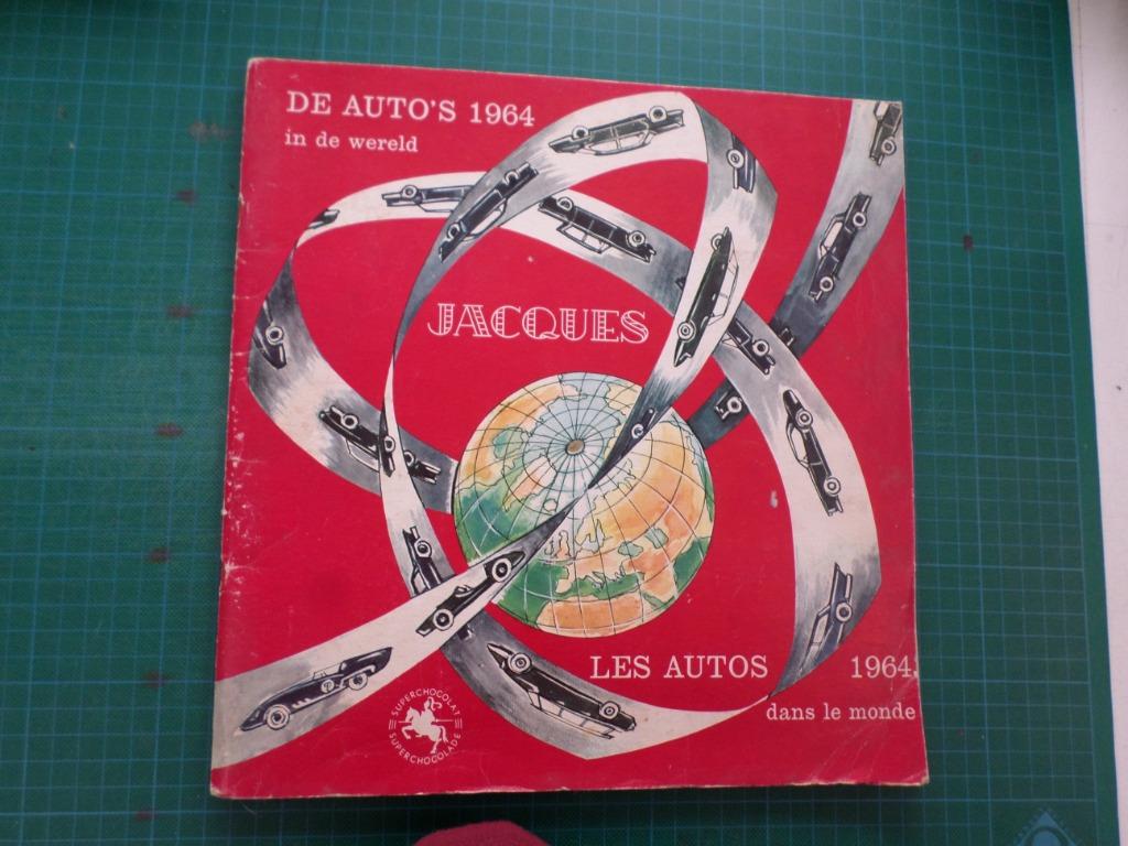 Livre chocolat Jacques « LES AUTOS DANS LE MONDE » - 1964, Ophalen of Verzenden, Gelezen, Chocolat "Jacques", Prentenboek