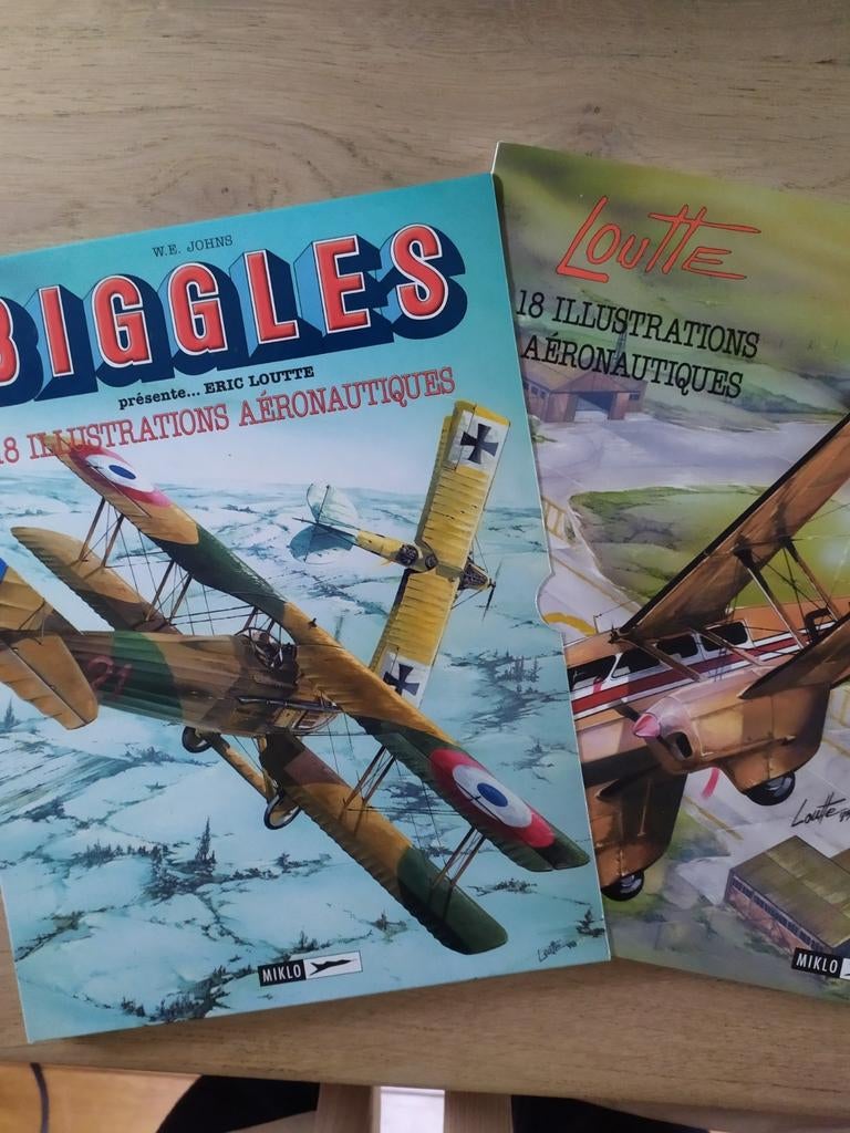 Biggles présente Eric Loutte 18 illustrations aéronautiques, Une BD, Enlèvement ou Envoi, Comme neuf