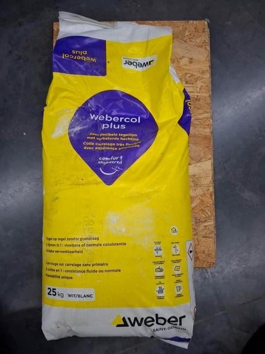 Webercol plus wit 25 kg, Ophalen, Nieuw