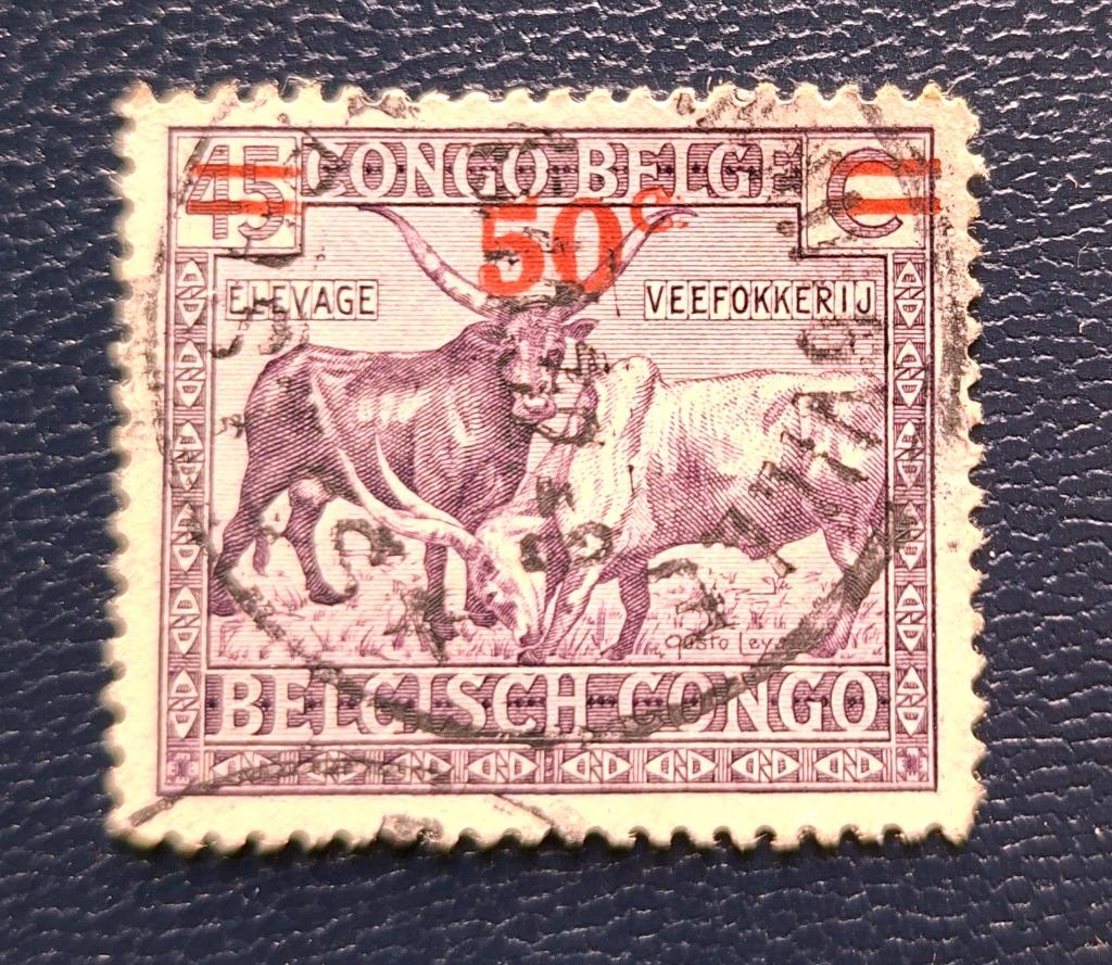 Timbre OBP 160 du Congo belge, Enlèvement ou Envoi, Affranchi, Oblitéré
