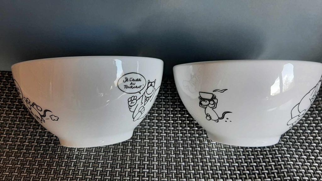 Bols LE CHAT Geluck (2 pièces), Enlèvement ou Envoi, Comme neuf, Porcelaine