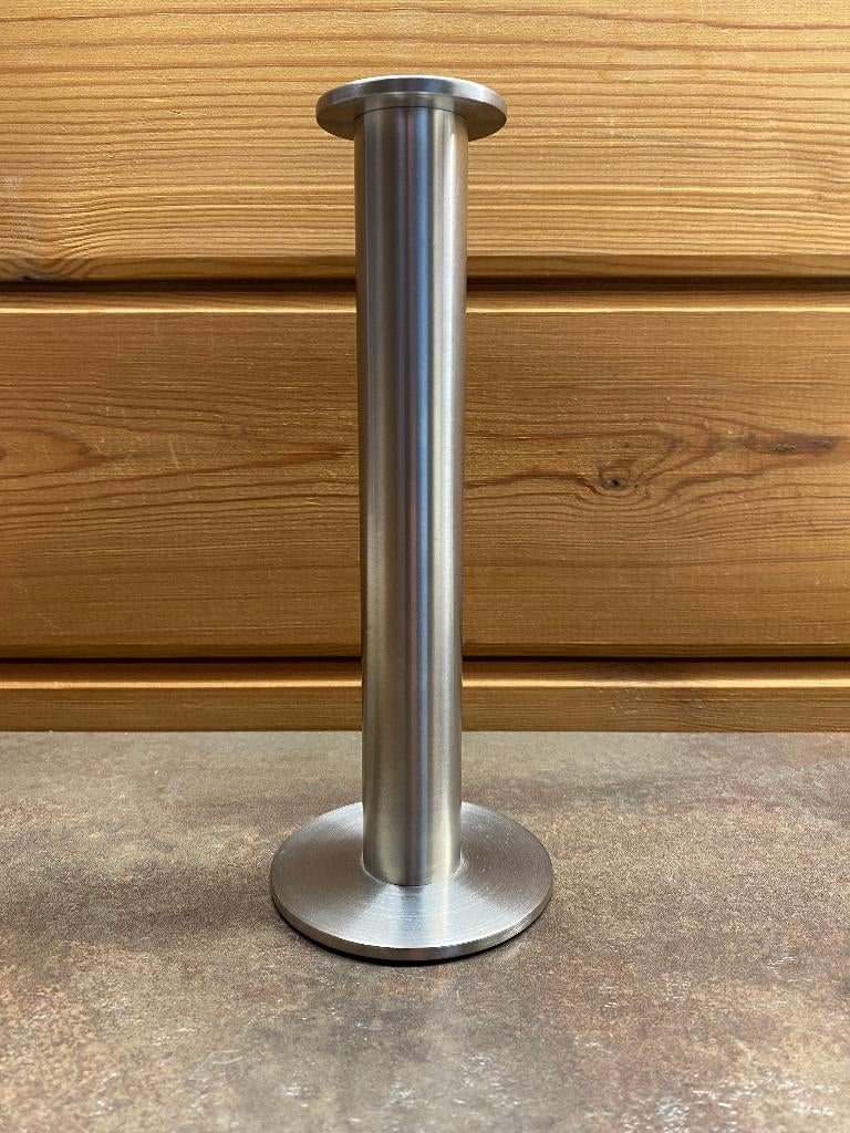 Kaarshouder kandelaar inox, Ophalen, Zo goed als nieuw, Kandelaar, Minder dan 25 cm