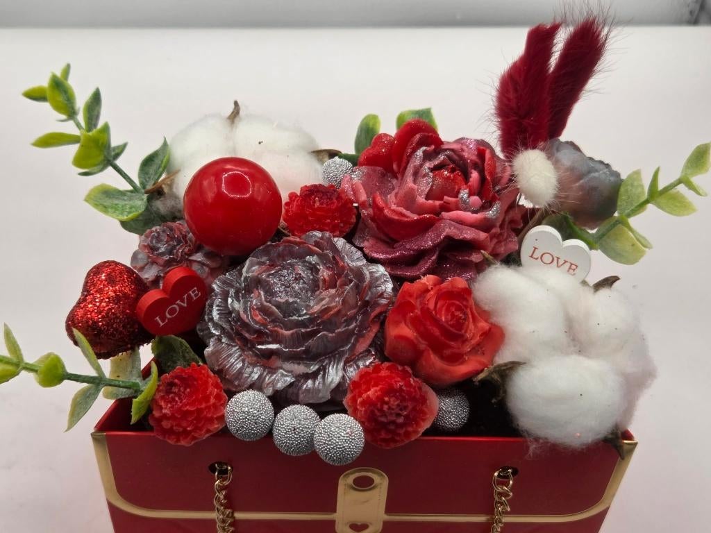 Créations St-Valentin fondants parfumés fleurs, bouquet, Neuf, Enlèvement ou Envoi, Bougie, Autres matériaux