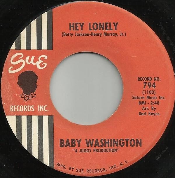 Baby Washington – Hey Lonely '7 - Popcorn Topper, Gebruikt, 7 inch, Single, Ophalen of Verzenden