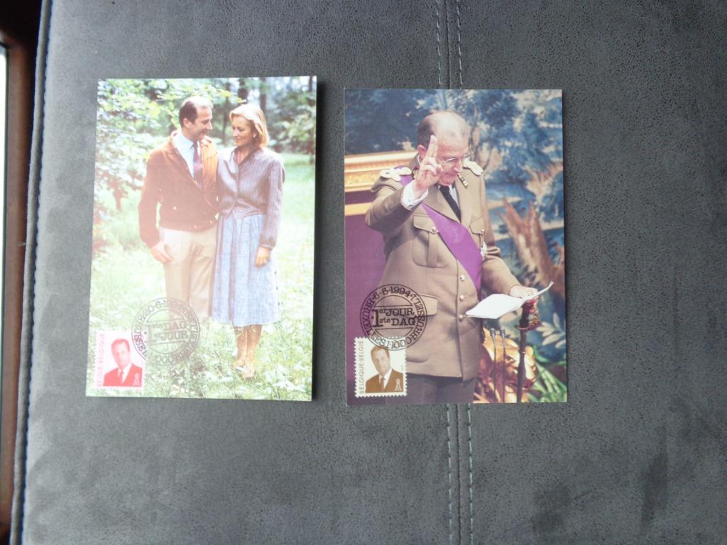 2 cartes maximum de 1994 Albert 2(timbres 2559 et 2560, Enlèvement
