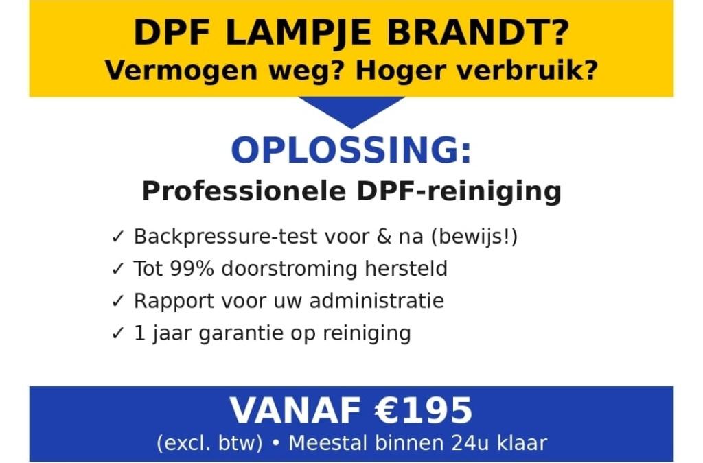 Roetfilter reiniging + Carbon cleaning + 1 jaar garantie, Euro 5, Bedrijf, 2000 cc, Handgeschakeld