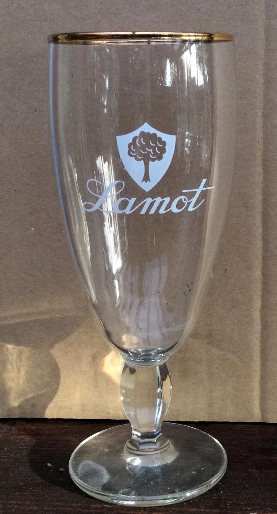 bier brouwerij glas Lamot wit op voet Mechelen, Enlèvement ou Envoi, Comme neuf