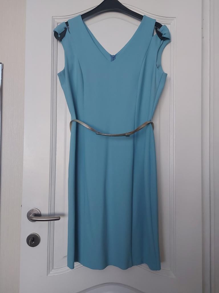 Lichtblauwe jurk Caroline Biss, maat 42, Kleding | Dames, Jurken, Ophalen of Verzenden, Zo goed als nieuw, Maat 42/44 (L)