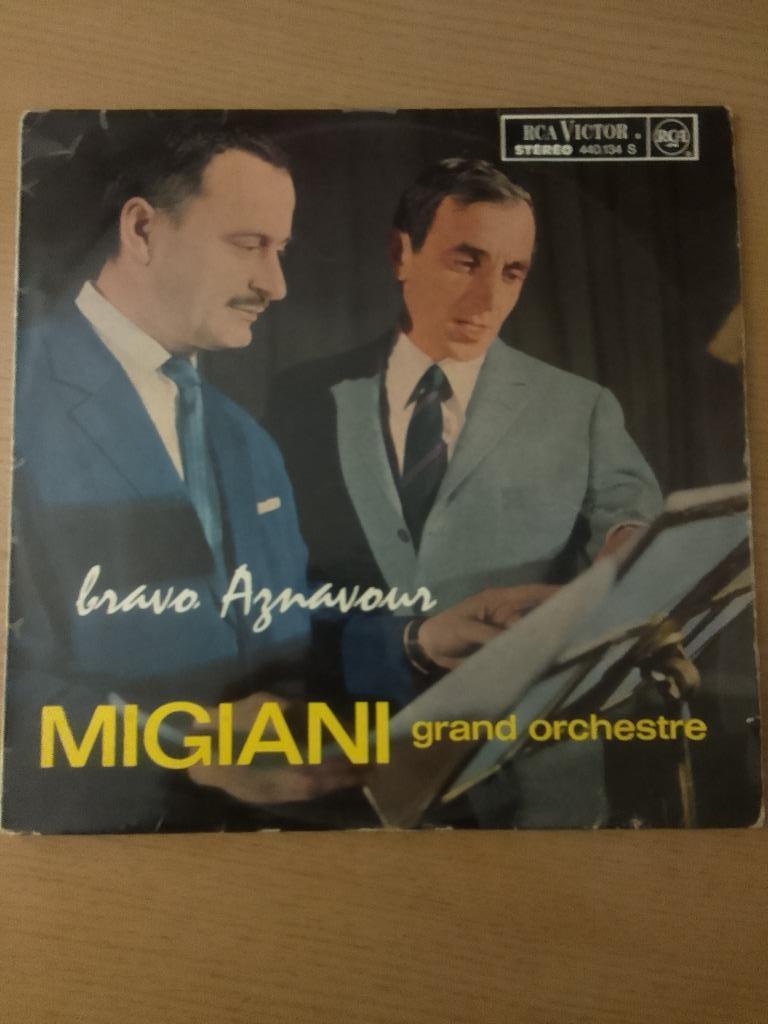 LP vinyle 33t .Migiani Grand Orchestre Bravo Aznavour 1963, CD & DVD, Vinyles | Compilations, Enlèvement ou Envoi, Utilisé