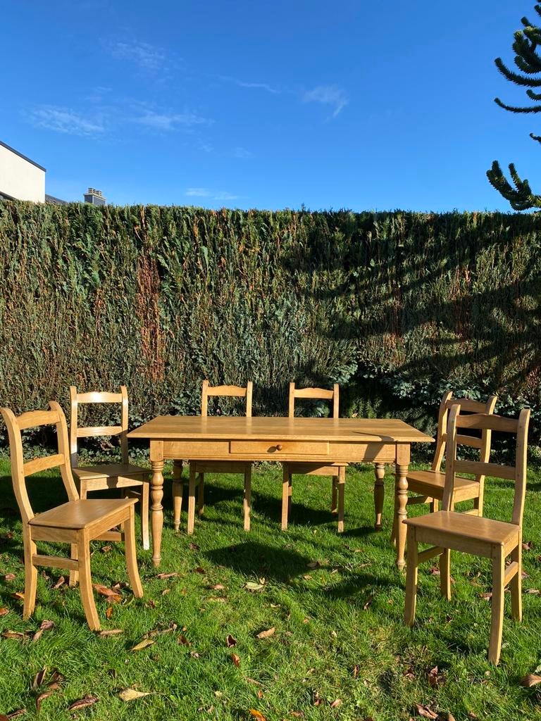 Table à manger et 6 chaises, Maison & Meubles, Tables | Tables à manger, Comme neuf, 50 à 100 cm, 150 à 200 cm, Cinq personnes ou plus