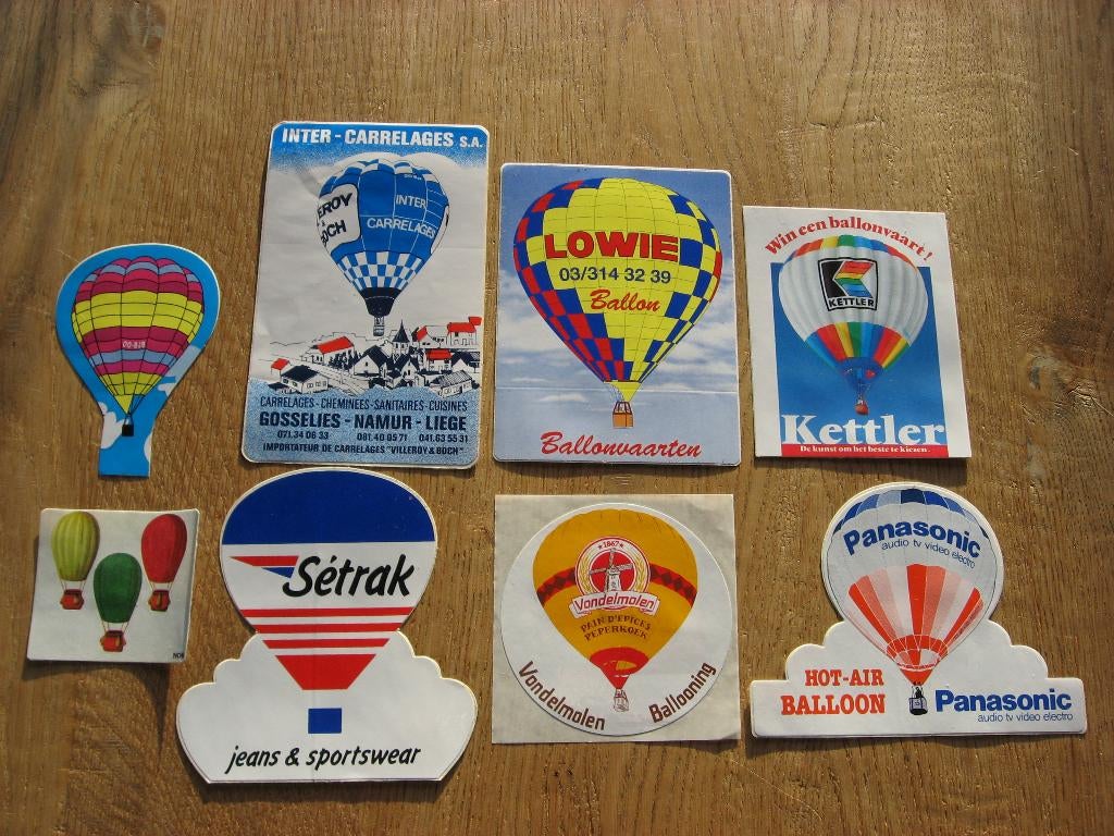 Allerlei Stickers met Luchtballon, Verzamelen, Ophalen of Verzenden, Nieuw, Bedrijf of Vereniging