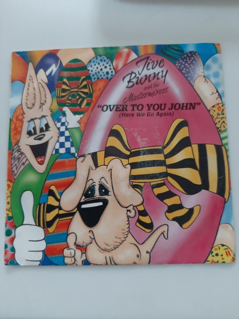Vinyl 45trs- jive bunny - over to you john, Ophalen of Verzenden, Gebruikt