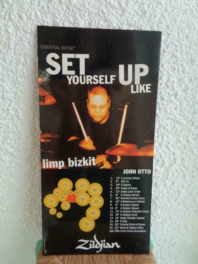 Poster rigide ZILDJIAN. "John OTTO"., Enlèvement ou Envoi, Utilisé, Musique