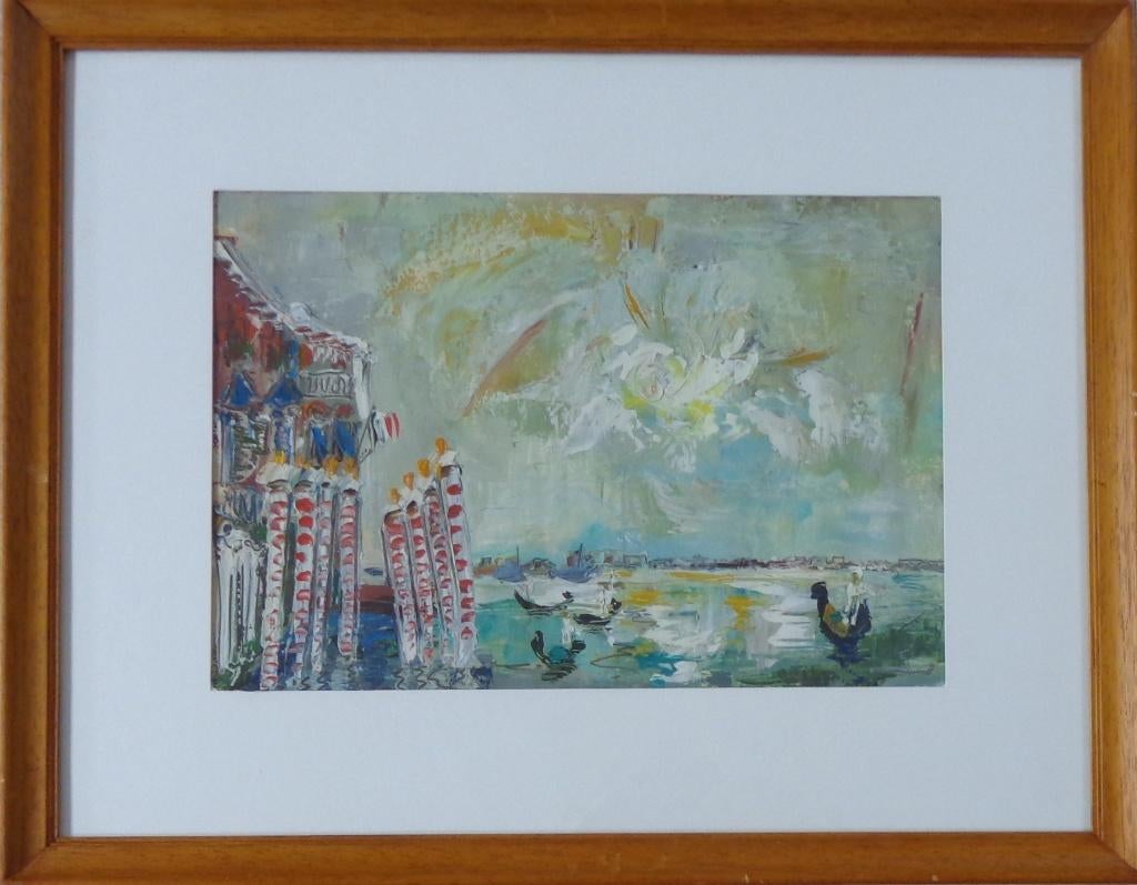 JACK GODDERIS / VENETIE / OLIEVERF / 48x60cm / KADER / SIG, Enlèvement ou Envoi