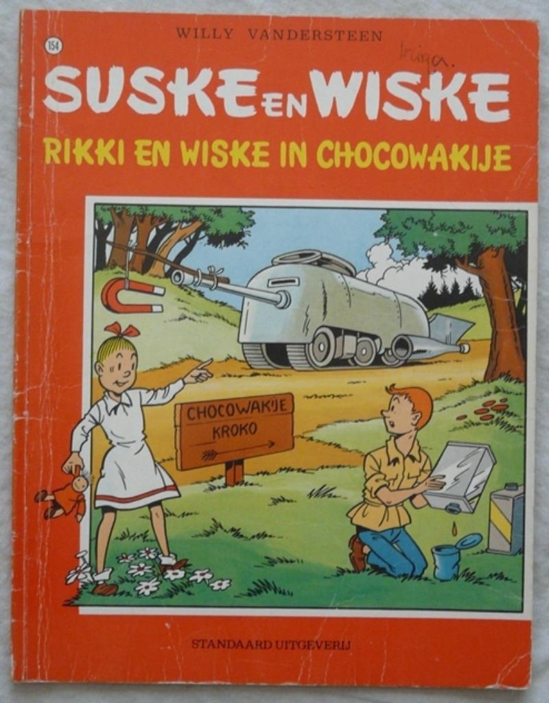 Suske en Wiske, Rikki En Wiske In Chocowakije, Nr.154, 1977., Boeken, Gelezen, Willy Vandersteen, Eén stripboek, Ophalen of Verzenden