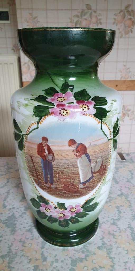 Ancien grand vase en opaline, Enlèvement ou Envoi