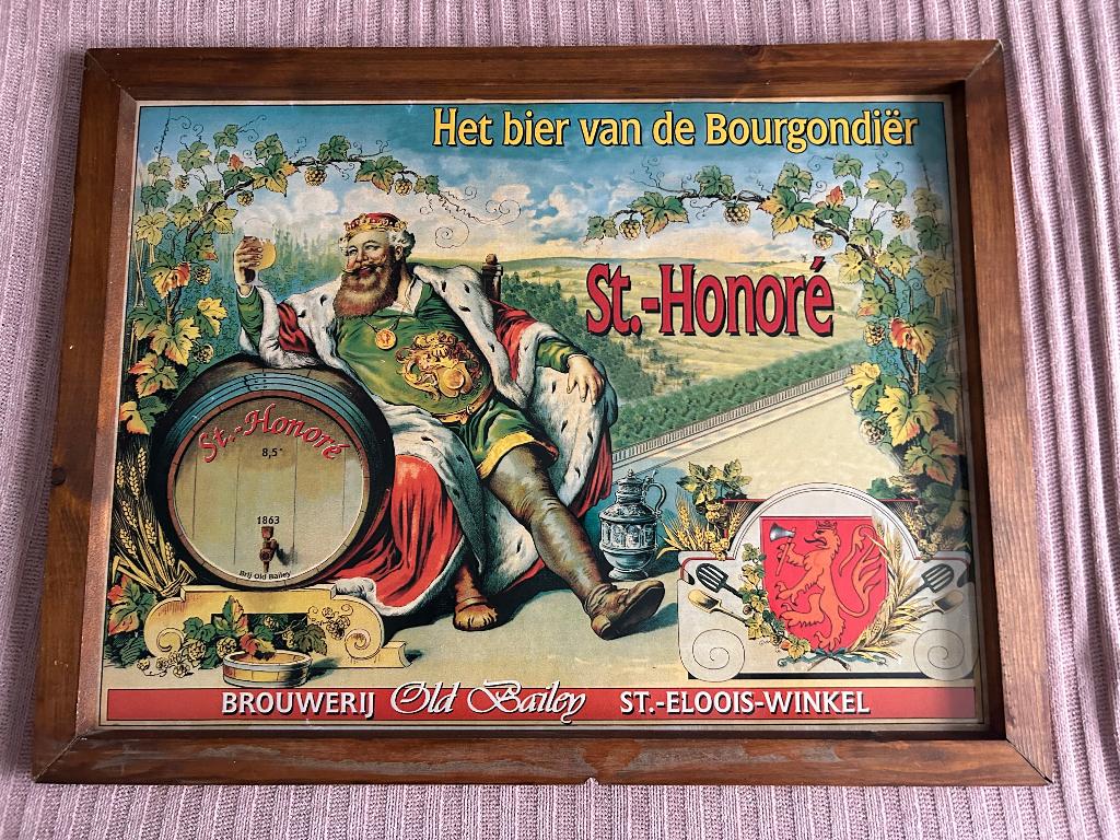 St Honore brouwerij, Verzamelen, Biermerken, Ophalen, Gebruikt, Reclamebord, Plaat of Schild, Overige merken