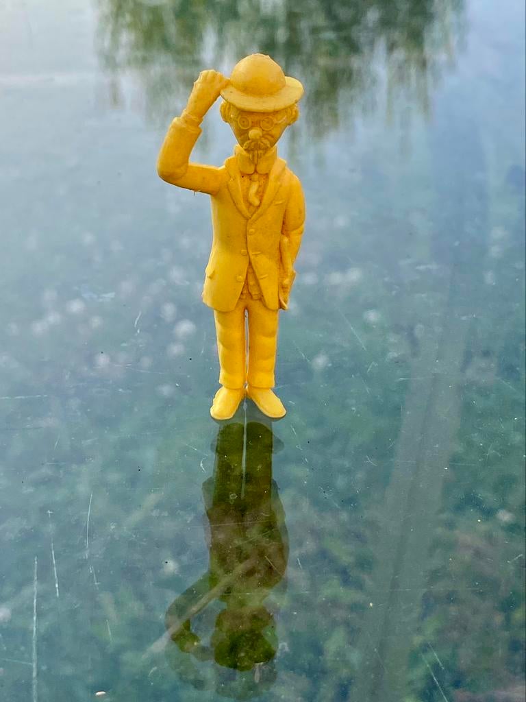 Oud Esso Kuifje figurine Belvision 1973 Monokleur, Verzamelen, Ophalen of Verzenden