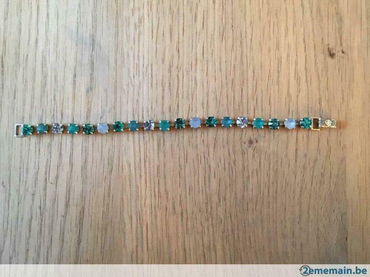 Bracelet TWICE AS NICE bleu et turquoise neuf, Neuf