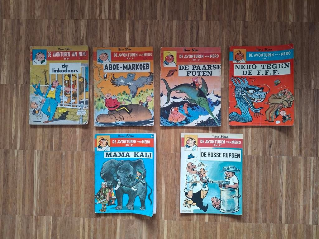 6 vintage Nero strips - Eerste Druk, Plusieurs BD, Enlèvement ou Envoi, Marc Sleen
