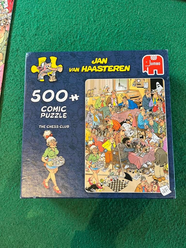 Puzzel Jan Van Haasteren De schaakclub, Enlèvement, Moins de 500 pièces, Comme neuf, Puzzle