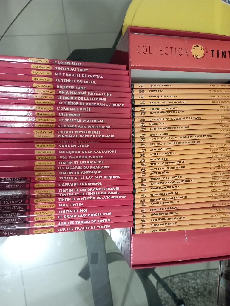 31 dvd's van Kuifje en bijbehorende boekjes, Europees, Gebruikt, Tekenfilm, Verzenden