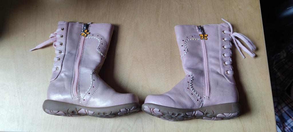 Roze lederen enkellaarsjes LULU maat 25 NIEUW, Kinderen en Baby's, Meisje, Nieuw, Ophalen of Verzenden, Laarzen
