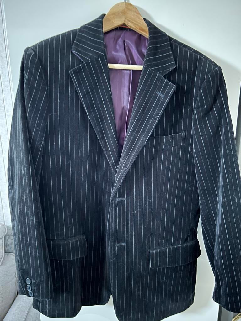 Chique Gestreepte blazer in velvet, merk Matinique, maat 48, Ophalen of Verzenden, Zo goed als nieuw, Maat 48/50 (M)