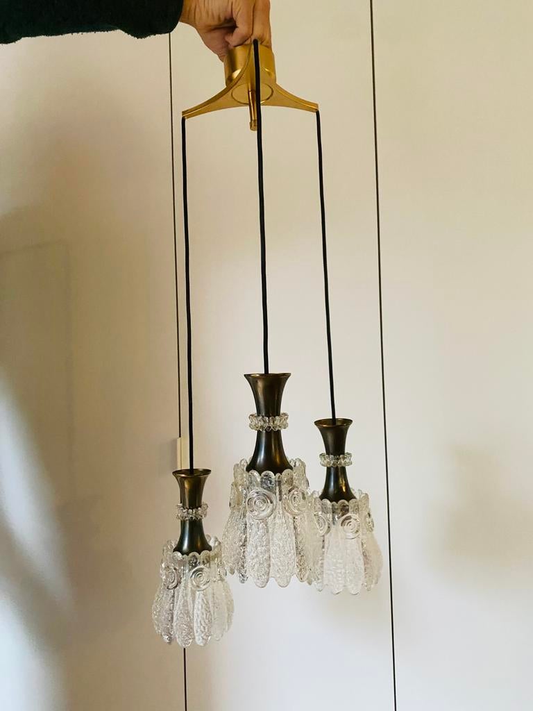 Lampe suspendue vintage en cascade des années 1970, Enlèvement
