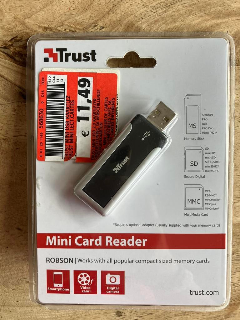 Trust 36-in-1 USB2 Mini Cardreader CR-1350p, Computers en Software, Geheugenkaartlezers, Ophalen, Trust