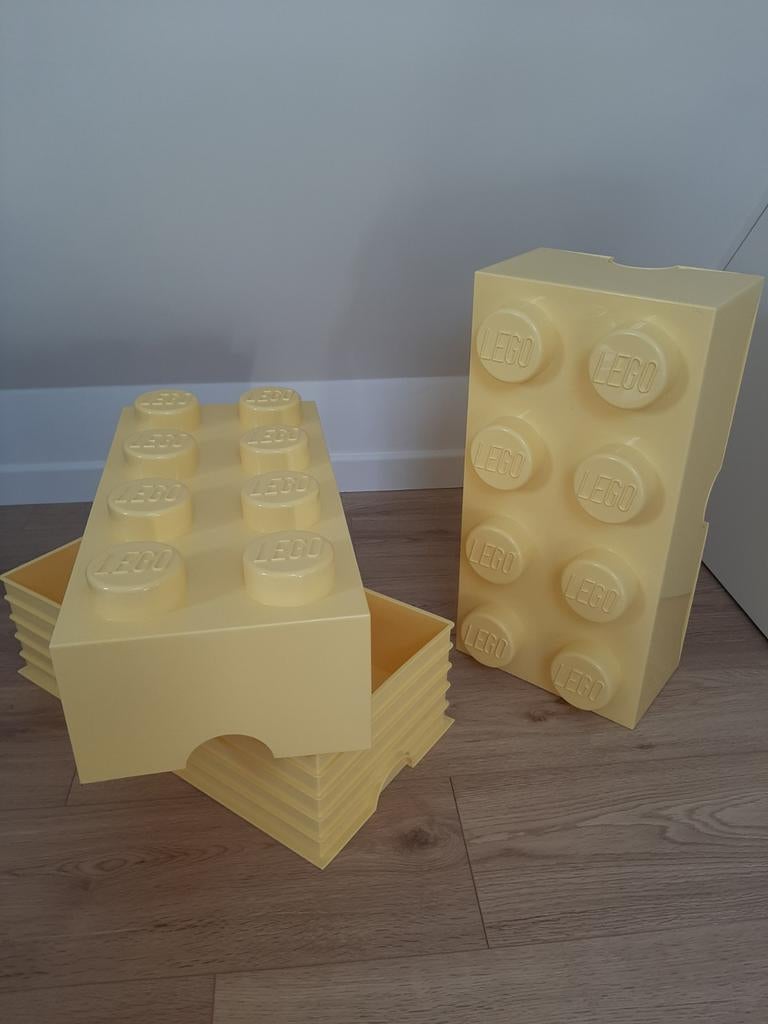 2 mooie XL-opbergdozen 50x18x25 cm Lego lichtgeel-NIEUWSTAAT, Kinderen en Baby's, Ophalen, Zo goed als nieuw, Lego