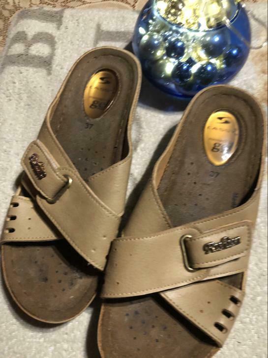 Beige slippers met massage gel voor de hiel, Ophalen of Verzenden, Beige