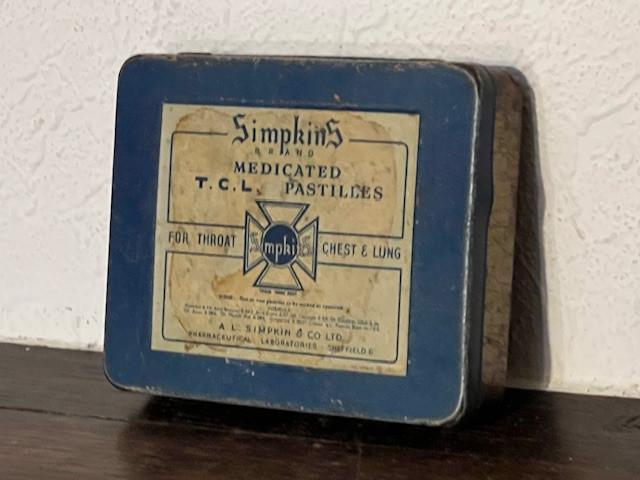 Simpkin's Medicated T.C.L. Pastilles, ancienne boite en tôle, Enlèvement