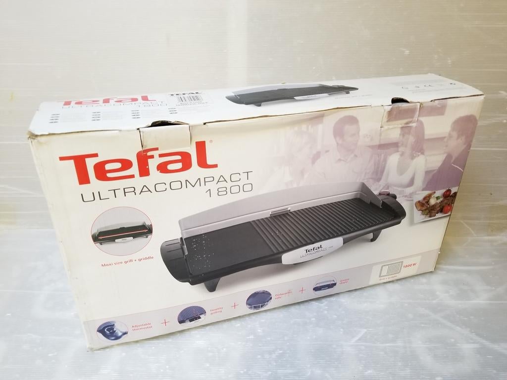 Grill Tefal anti aanbak met olie/vet opvang, Elektronische apparatuur, Grillplaten, Ophalen of Verzenden, Zo goed als nieuw, Tafelgrill