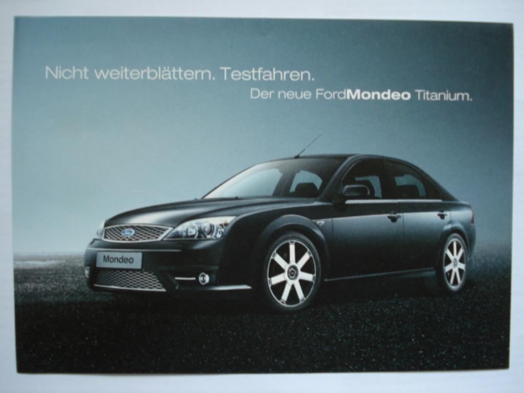 Carte postale Ford Mondeo Titanium 2003, Envoi, 1980 à nos jours, Non affranchie, Véhicule